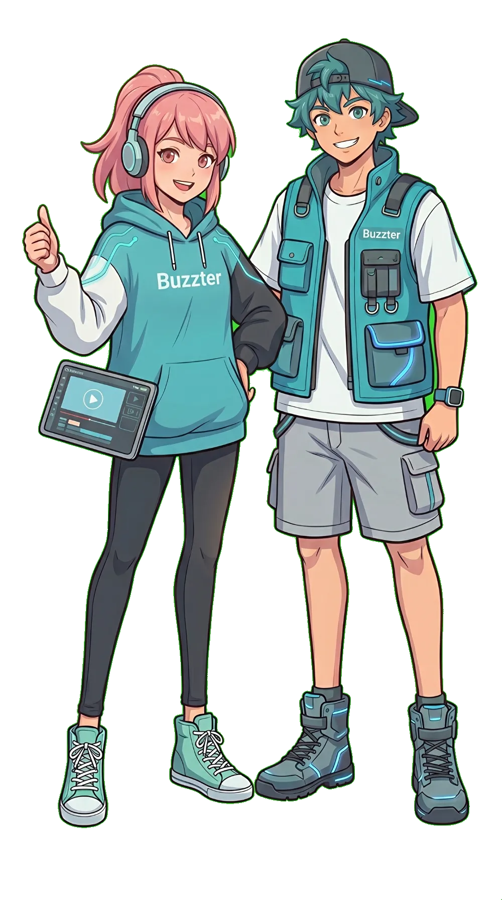 バズたか & バズ美 キャラクタービジュアル